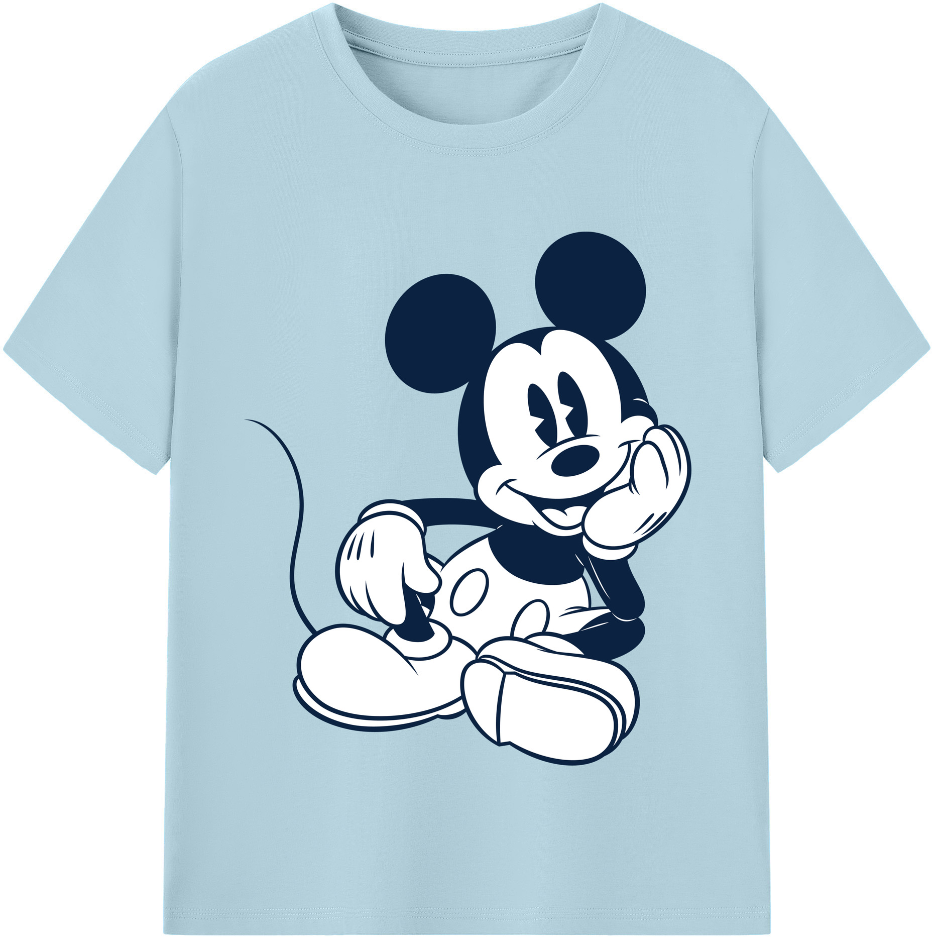 （画像用） ミッキーマウス Mickey Mouse 綿100％半袖Tシャツ（フロントプリント）
